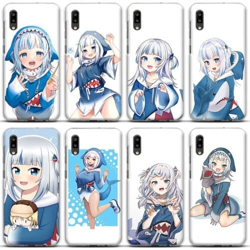 Lovely shark girl Silicone Case For Redmi K20 K30 K40 Pro Soft Case For Case For Xiaomi Redmi Note 5 6 7 8 9 10 Pro 9S 9A Cover