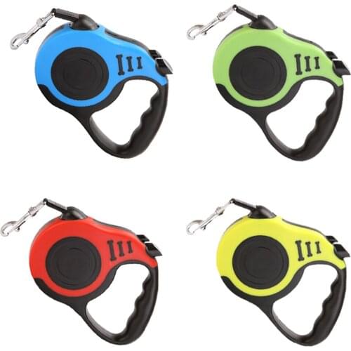 Heavy Duty Durable 16ft Retractable Dog Leash Dual Locking Flexible Dog Running Walking Outdoor Nylon Lead for Small & Medium