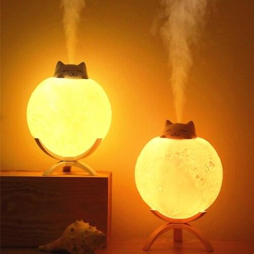 1500ml Rotatable Wireless Air Humidifier USB Rechargeable 2000mAh Battery Ultrasonic Mist Aroma Diffuser with LED Night Light