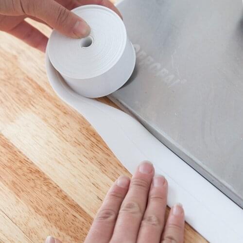 New Waterproof Bathroom Shower Sink Bath Sealing Strip Tape White PVC Self Adhesive Wall Sticker for Bathroom Kitchen