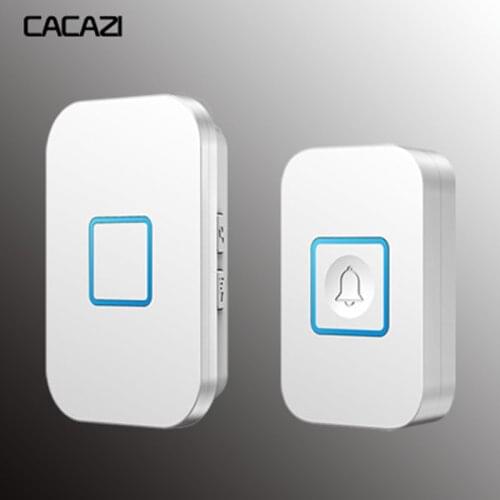 CACAZI Home Wireless Doorbell Waterproof 1 2 Transmitter 1 2 3 Receiver Battery Calling Bell Chime US EU UK AU Plug 300M Remote