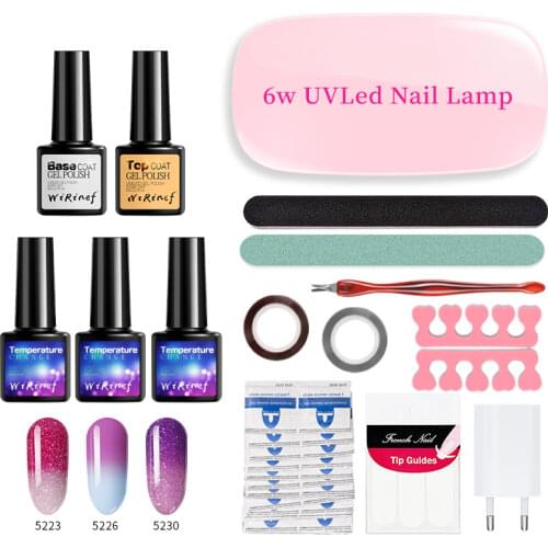 WiRinef 25Pcs UV Nail Gel Polish Set Nude Colors Lacquer Gel Nail Art Design Soak Off UV Lamp Varnish Nail Gel Polish Kit Set