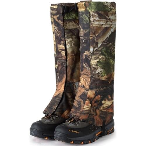 1 Pair Camouflage Snake Gaiters Waterproof Snow Set Jungle Crossing Dead Leaf Camouflage Foot Cover Scratch-Proof Insect