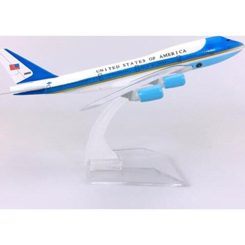 16CM 1:400 airplane B747-300 model Air Force One with base alloy classic aircraft plane collectible display toy model collection