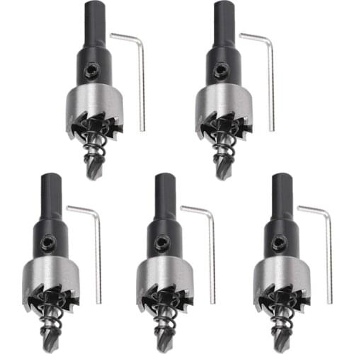 18mm HSS Drill Bit Hole Saw for Stainless Steel Metal Alloy Wood 5 Pcs