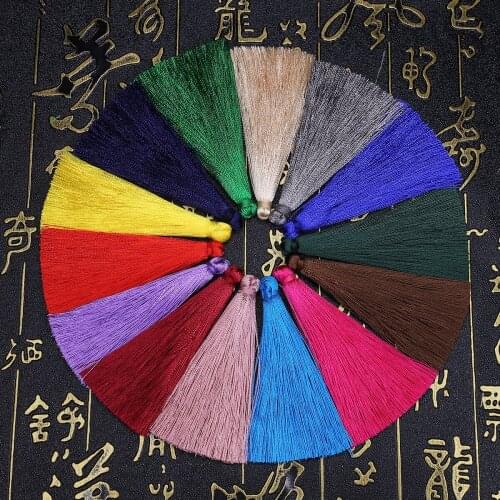 2Pcs 65mm Handmade Cotton Thread Tassel Trim Pendant DIY Crafts Materials Clothes Jewelry Earrings Ornaments Hang Fringe Trim