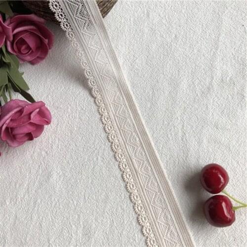3.5cm s1380-1 skin DIY Handmade Wedding Party Craft Gift Packing Patchwork Cotton Crocheted Lace Ribbon