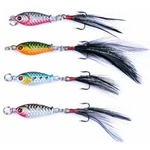 3pcs/set Fishing Lure Bait 3.2cm 6g Lead Fishing Lure Bait Metal Jigging with 8# Hook