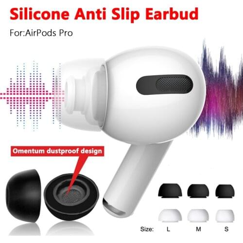 3Pcs Original High Quality Silicone Cover EarphoneTips For Apple AirPods Pro 3 Replace Earbud Noise Reduction Soundproof Earplug
