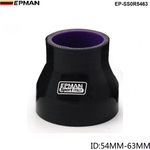54mm-63mm Silicone Straight Reducer Hose Intercooler Silicon Turbo, Black For Golf MK6 2.0 EP-SS0R5463
