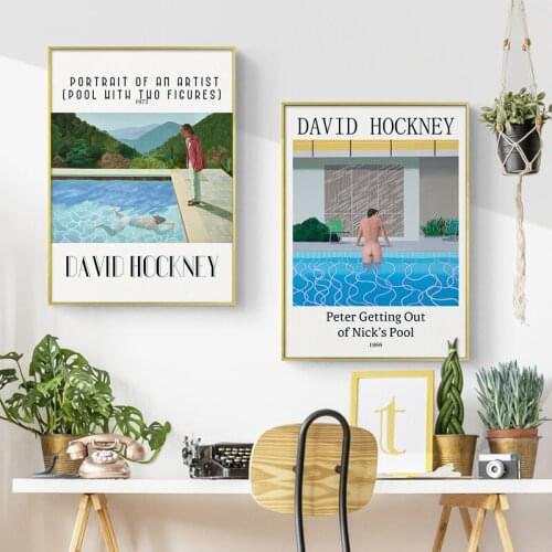 Abstract Famous A Bigger Splash Print David Hockney Exhibition Poster Canvas Painting Modern Wall Art Picture Home Gallery Decor