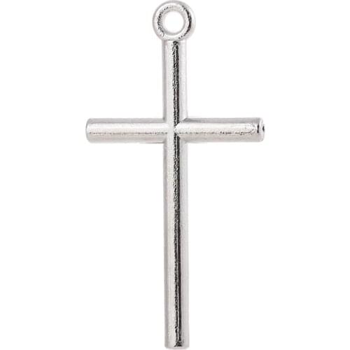 Diy Jewelry Making Accessories Pendants For Necklaces Zinc Alloy Material Jesus Exorcism Cross Wholesale Christian Supplies