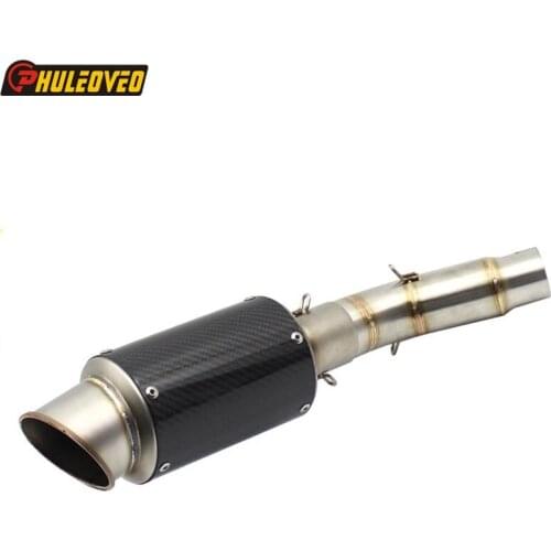 Carbon Fiber GSR750 Motorcycle Exhaust Muffler System Mid Link Pipe for Suzuki GSR 750 Motorbike Exhaust Escape Damper Mid Pipe