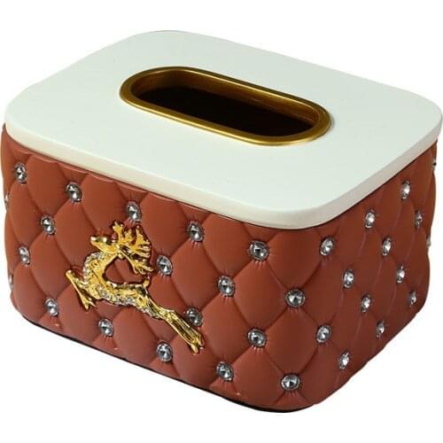 Tissue Box Resin Portable Toilet Rack Organization Deer Finish Paper Roll Holder LivingRoom Ornament Coffee Color Free Shipping