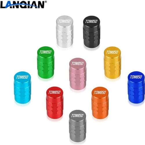 Logo "TDM850" For YAMAHA TDM850 TDM 850 Wheel Tire Valve stem caps CoverAll Years CNC Aluminum Tyre Valve Air Port Cover Cap