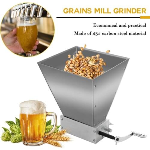 Carbon Steel Barley Malt Mill Grain Grinder Hand Craft Malt Mill Wheat Grain Mill Grinder Home Brew Beer Machine Hand Shak