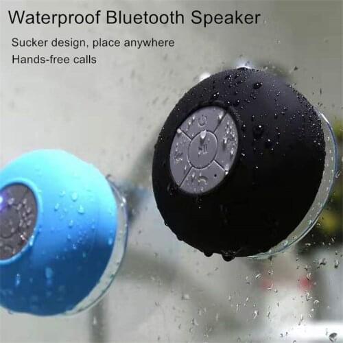 Mini Bluetooth Speaker Portable Waterproof Suction Cup Wireless Handsfree Speakers, For Showers, Bathroom, Pool, Car, Beach