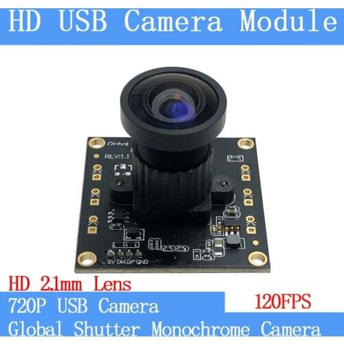 32*32mm 30FPS 120FPS Monochrome USB Camera Module Global Shutter High Speed OTG UVC Linux USB 720P Mini cctv Surveillance camera
