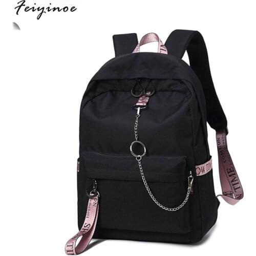 2020 New Canvas Backpack Harajuku Style Women Backpack Doll Pendant Shoulder Bag High Quality Boy Girl School Backpack Fashion