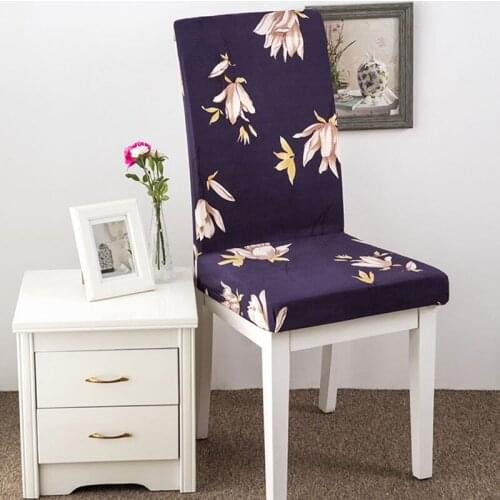 Removable Washable Cozy Stretch Dining Chair Protector Slipcover Cover Kitchen Anti-dirty Elastic Soft Seat Case for Banquet