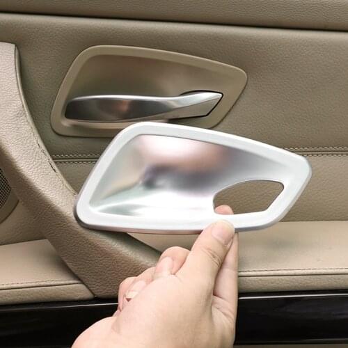 Carbon Fiber Styling Car Door Handle Panel Door Bowl Cover Trim For BMW 3 Series E90 2005 2006 2007 2008 2009 2010 2011 2012