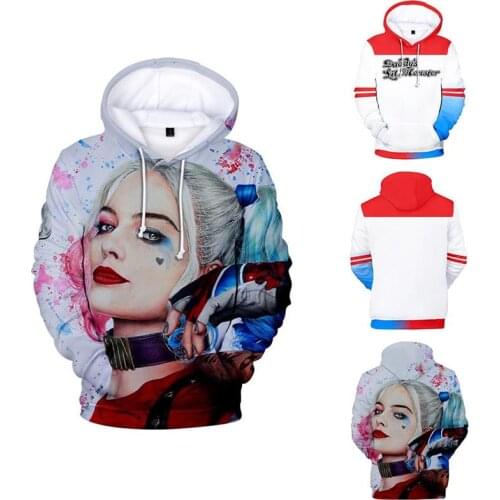 Movie Joker Unisex Long Sleeve Hoodies 3D Printing Plus Fleece Hooded Sweatshirt Casual Cosplay Pullovers For Party Masquerade