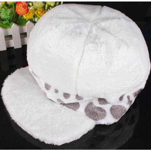 Trafalgar Law Plush Hats Men Women One Piece Cosplay Custome Props for party
