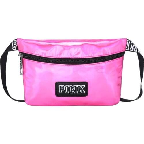 Waterproof Bag Laser Heuptas Holographic Pouch Belt Fanny Pack Girl Bag Pink Waist Bag Women Travel Beach Chest Phone Pouch Belt