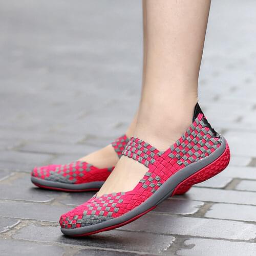 Womens Breathable Fitness Sneakers Hollow Soft Woven Walking Shoes Yoga Shoes