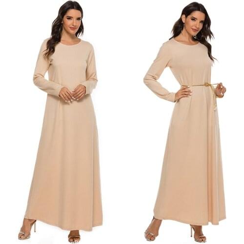 2020 Indonesia Gown Cotton Abaya Dubai Malaysia Muslim Hijab Long Dress Ramadan Islamic Clothing Bangladesh Black Djelaba