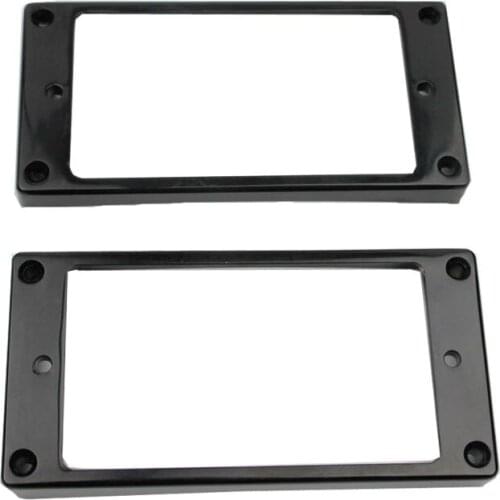 1 Set Black Humbucker Pickup Frames neck and bridge Pickup Mounting Ring Curved Tapered For LP Electric Guitar