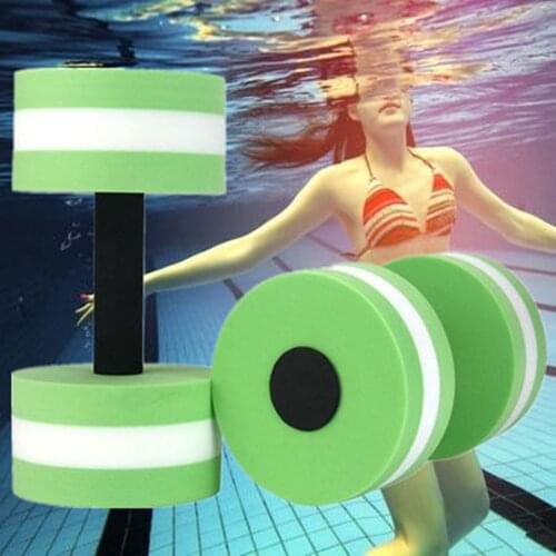 1pair Eva Water Foam Floating Dumbbell Swimming Pool Aerobics Automatic Float Aquatic Barbell Training Arm Muscles Equipment