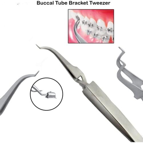 1Pcs Ortho Bracket Tweezer Buccal Tubes Placing Direct Bond Brackets Reverse Action