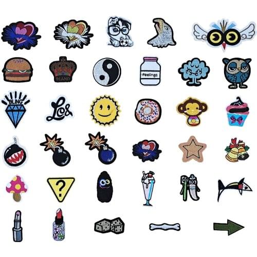 Tai Chi gossip embroidery can be sewn jeans jacket manual badge fabric DIY clothing craft supplies accessories 1PCS for sale