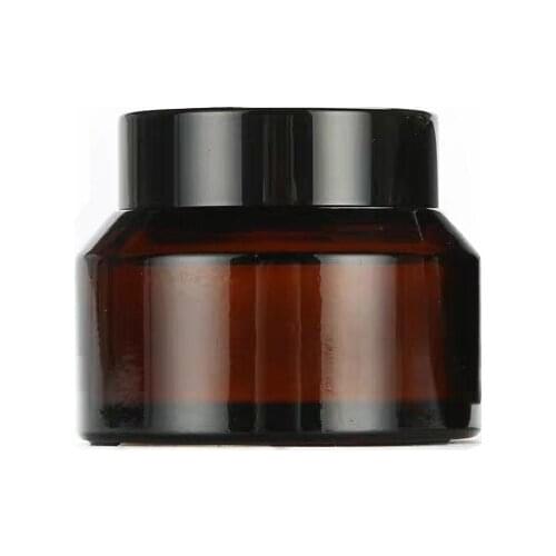 High quality 100pcs 30g amber glass jars, 30ml cream jars, skin care cream bottles, dark glass cosmetic containers Free Shipping