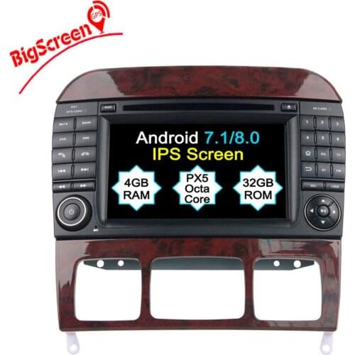 2 Din Android 8.0 RAM 4GB+32GB 8 Core Car Radio GPS Navi For Mercedes Benz S-Class W220 S280 S320 S350 Radio Wifi DAB+BT stereo
