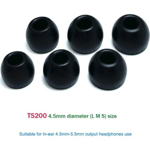 3pair Memory foam ear tips ear pads TS-200 4.5mm (L M S) For In-ear 4.5mm-5.5mm Earphone Use, Noise Canceling ear tips