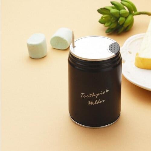 Automatic Cola Toothpick Holder Container Household Table Round ResinToothpick Storage Box Toothpick Dispenser