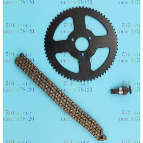 Free shipping 25H Clutch Drum Gear 25H 68T 26mm Sprocket + 25H Chain 136Links For 2 Stroke Minimoto Pocket Bike ATV Quad