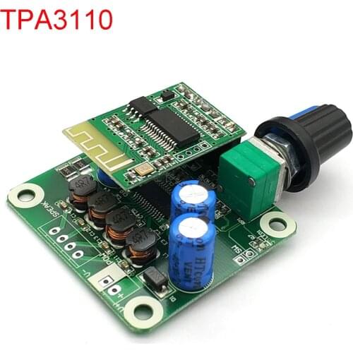 Bluetooth 4.2 TPA3110 15w+15W Digital Stereo Audio Power Amplifier Board Module 12V-24V Car For USB Speaker,Portable Speaker