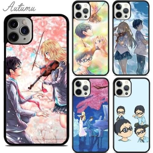 Your Lie in April Phone Case for iPhone 11 12 Pro Max mini X XR XS SE 2020 5 6S 7 8 Plus Samsung Galaxy S8 S9 S10 Cover shell