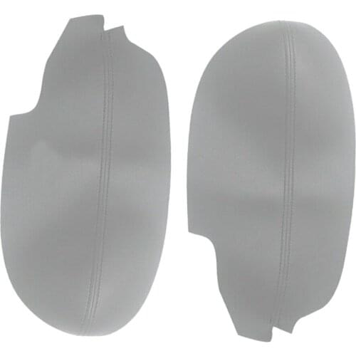 2Pcs/Set Car Grey Microfiber Leather Front Door Panel Armrest Cover Fit For Acura TSX 2014 2013 2012 2011 2010 2009
