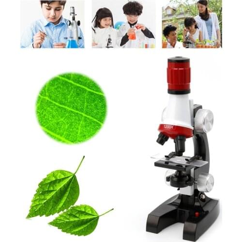 1 Set Kids Educational Microscope Kit Science School Magnifying Tool Set With Tweezers