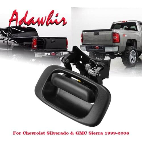 Door Handle & Bezel TailGate Liftgate Latch For GMC Sierra Chevrolet Silverado 1500 2500 3500 1999 2000 2001 2002-2007
