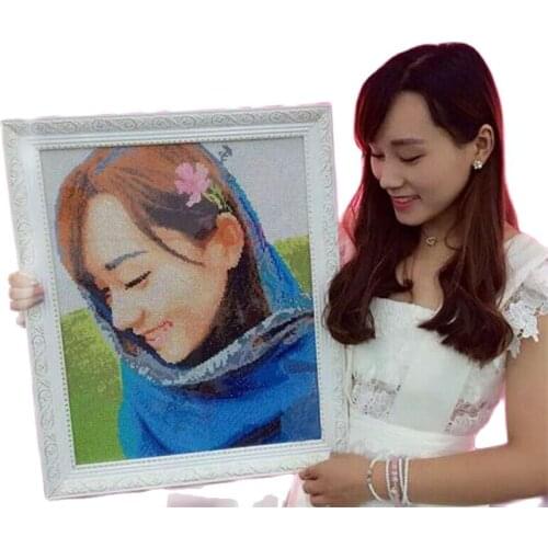 Custom Photo Cross Stitch Embroidery Kit Set 20 inch any other size Make Your Own photo DIY Painting embroidery Cross Stitch