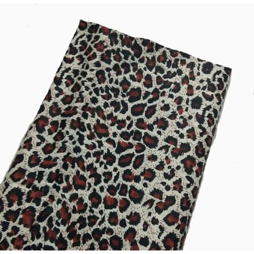 Sexy Rosepink Leopard Printed Cotton Fabric for cloth Apparel DIY sewing bedding home decoration 50x95cm