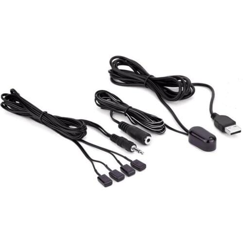 IR Extender Infrared Repeater Remote Control 1 Receiver 4 Emitters Extension Cord Cable For IR Remote Repeater System ir Blaster