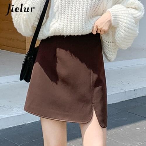 Jielur New 2021 Short Mini Skirts Spring Summer A-line Womens Skirt Elegant Vintage Ladies High-Waistd Female Faldas Mujer S-XL