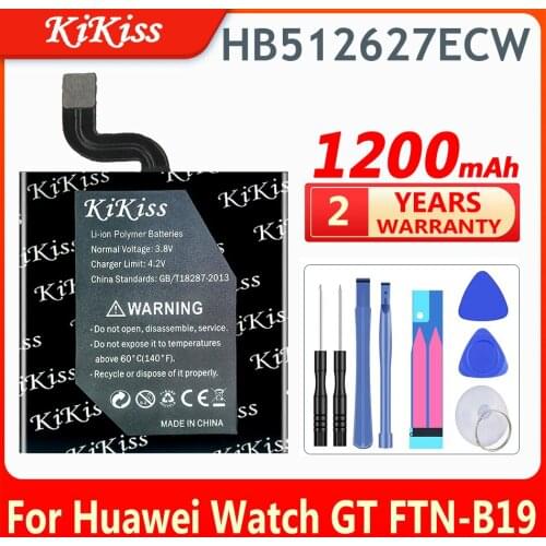 KiKiss 1200mAh HB512627ECW+ Battery for Huawei Watch GT 46MM Replacement Batteries