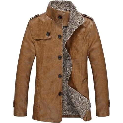 Brieuces Winter Men Cotton Jacket Men Slim Wool Warm Outwear Coat Casual Stand Collar Mens Jacket And Coat Jaqueta Masculino